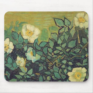 Alfombrilla De Ratón Rosas salvajes, 1890. Vincent van Gogh.