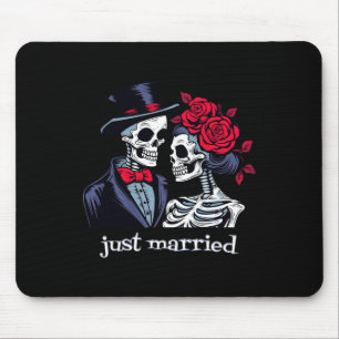 Alfombrilla De Ratón Rosas Skeleton Bride Y Groom Skeleton Halloween