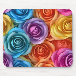 Alfombrilla De Ratón Rosas Vibrantes 