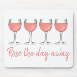 Alfombrilla De Ratón Rosé El Día Que Falta Lover De Vino De Rosa