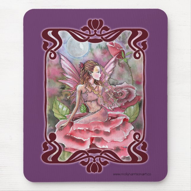 Alfombrilla de ratón Rose Fairy Fancy de Molly Har (Frente)