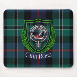 Alfombrilla De Ratón Rose Scottish Clan Tartan and Crest 