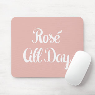 Alfombrilla De Ratón Rosé todo el día Rosa