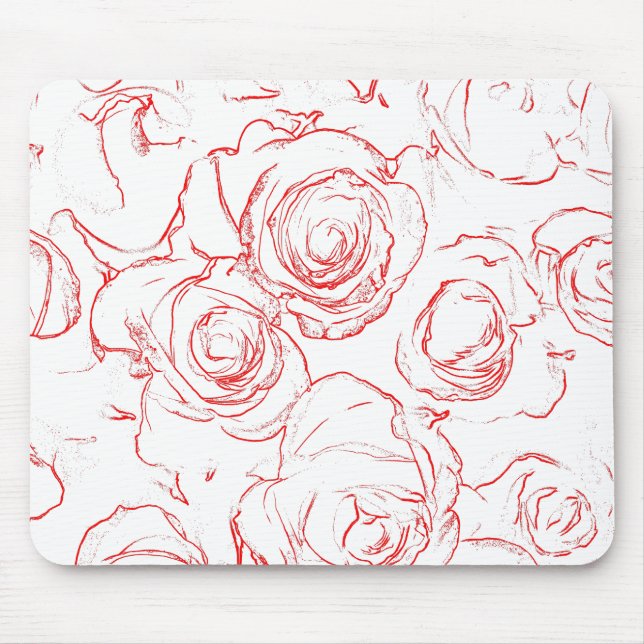Alfombrilla De Ratón Roses rojos (Frente)