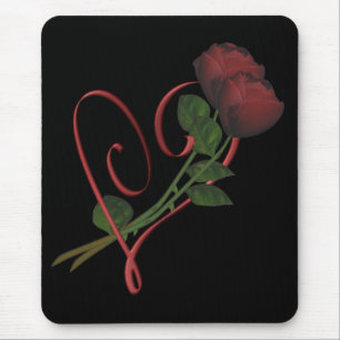Alfombrilla De Ratón Roses Rojos Roses Rojo Flor Mousepad