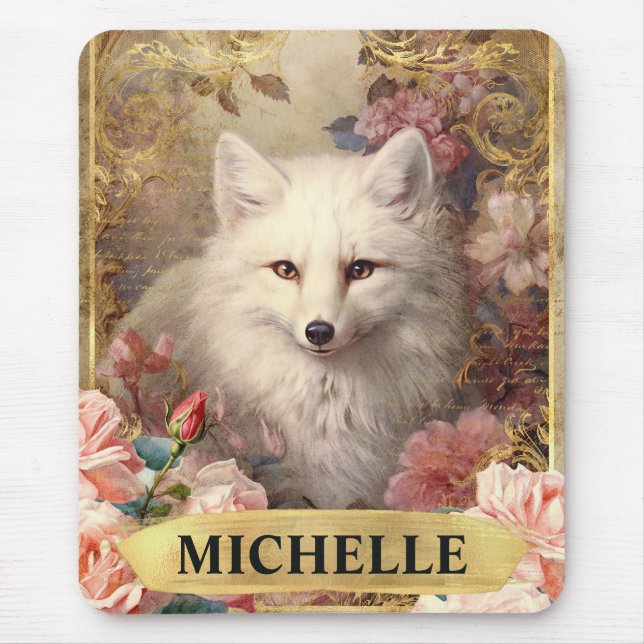 Alfombrilla De Ratón Roses rosadas y rojas blancas de color de agua (Frente)