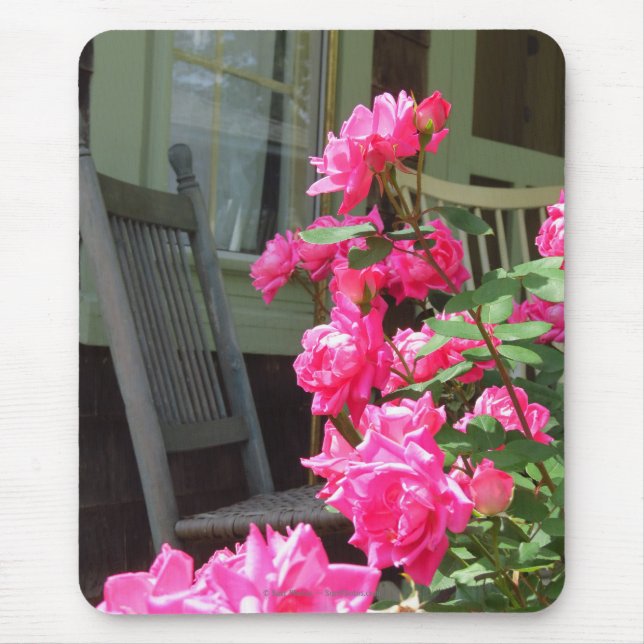 Alfombrilla De Ratón Roses y rocas rosados - Viñedo de Martha (Frente)