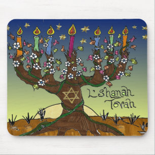 Alfombrilla De Ratón Rosh Hashanah L'Shanah Tovah Árbol De La Vida Meno