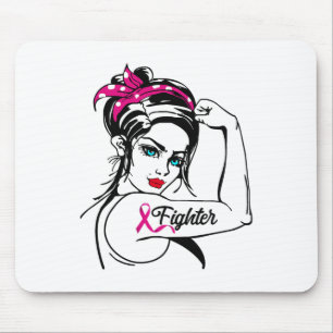 Alfombrilla De Ratón Rosie The Riveter Breast Cancer Awareness