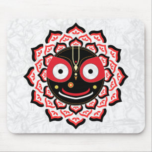 Alfombrilla De Ratón Rostro de Lord Jagannath Chakra Deidad Hindú