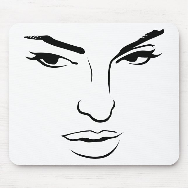 Alfombrilla De Ratón Rostro de Mujer (Frente)