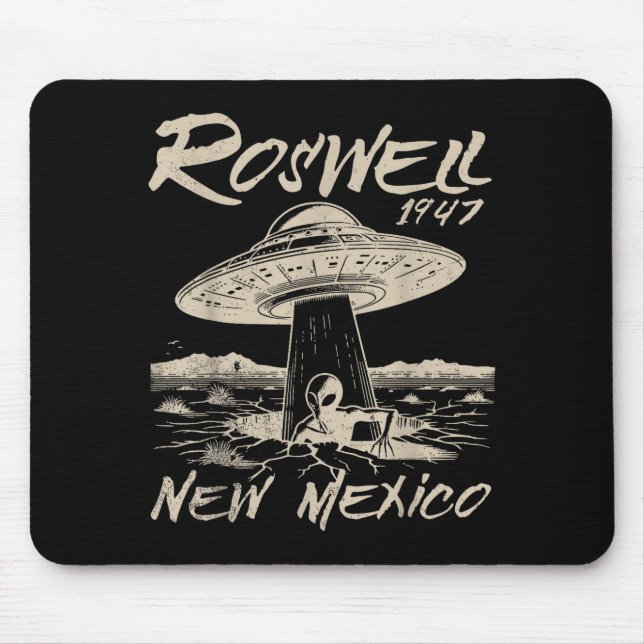 Alfombrilla De Ratón Roswell New Mexico 1947 Alien Abduction Ufo Crash  (Frente)