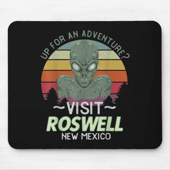 Alfombrilla De Ratón Roswell New Mexico Alien Head Funny Souvenir Quote (Frente)