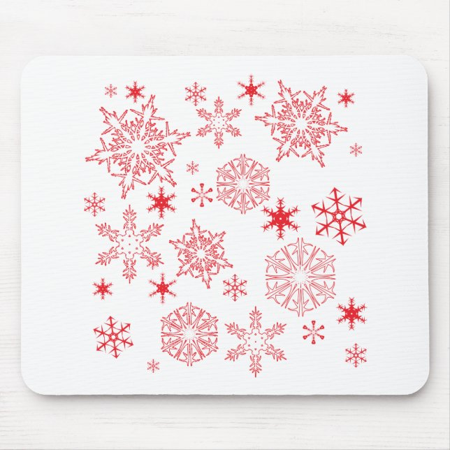 Alfombrilla De Ratón Rosy Snowflakes (Frente)