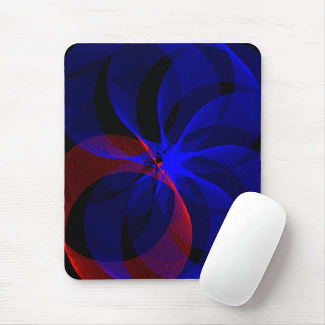 Alfombrilla De Ratón Rotating Blue Accent Geometric Mouse Pad (Con ratón)