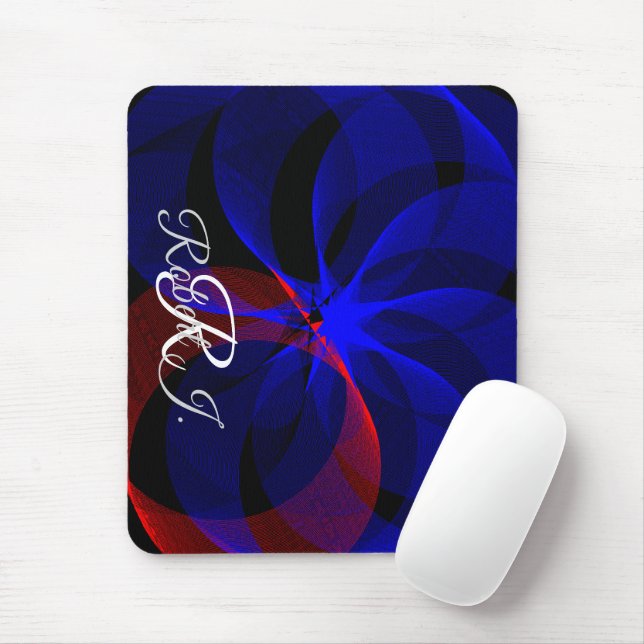 Alfombrilla De Ratón Rotating Blue Accent Geometric Mouse Pad (Con ratón)