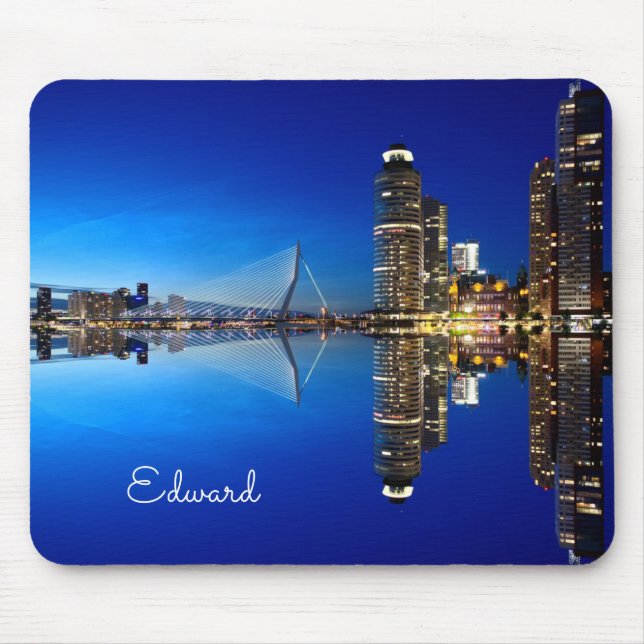 Alfombrilla De Ratón Rótterdam Skyline Cityscape (Frente)