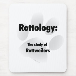 Alfombrilla De Ratón Rottología; Estudio de los Rottweilers, Rottweiler