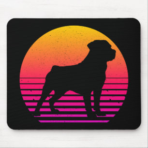 Alfombrilla De Ratón Rottweiler estilo retro 80
