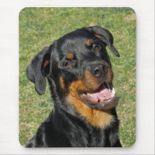 Alfombrilla De Ratón Rottweiler Happy Dog Mouse Pad