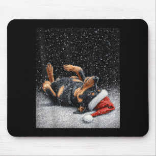 Alfombrilla De Ratón Rottweiler lindo divertido Navidad