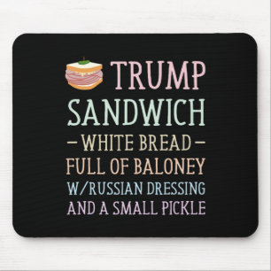 Alfombrilla De Ratón Rótulo anti sandwich de Trump es gracioso