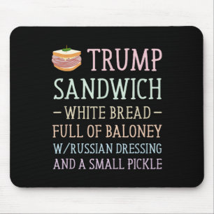 Alfombrilla De Ratón Rótulo anti sandwich de Trump es gracioso