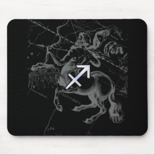 Alfombrilla De Ratón Rótulo cromado como Sagittarius Zodiac Decoración 
