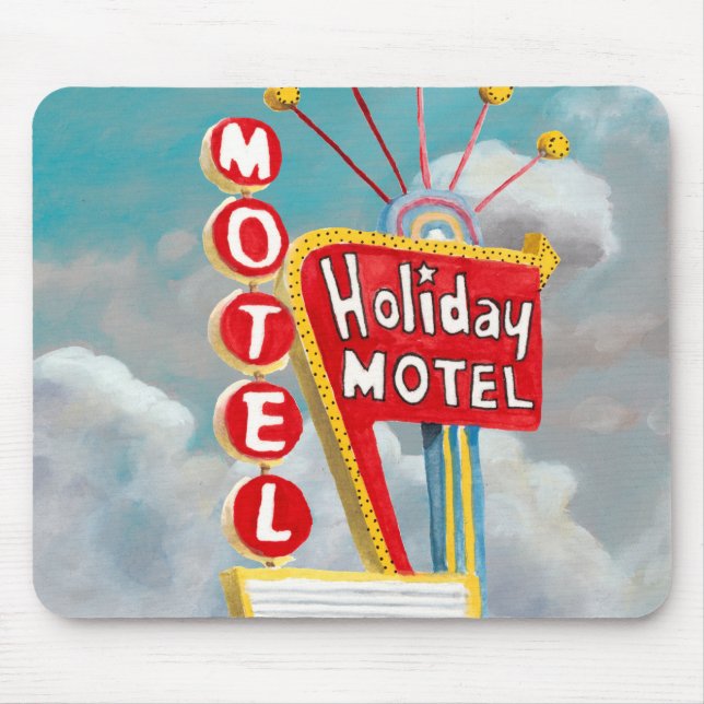 Alfombrilla De Ratón Rótulo de Holiday Motel (Frente)