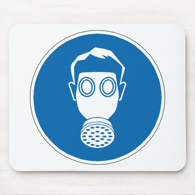 Alfombrilla De Ratón Rótulo de máscara de gas (Frente)