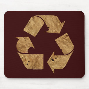 Alfombrilla De Ratón Rótulo de reciclaje marrón