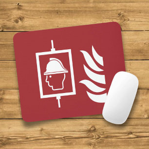 Alfombrilla De Ratón Rótulo de seguridad de los elevadores de incendios