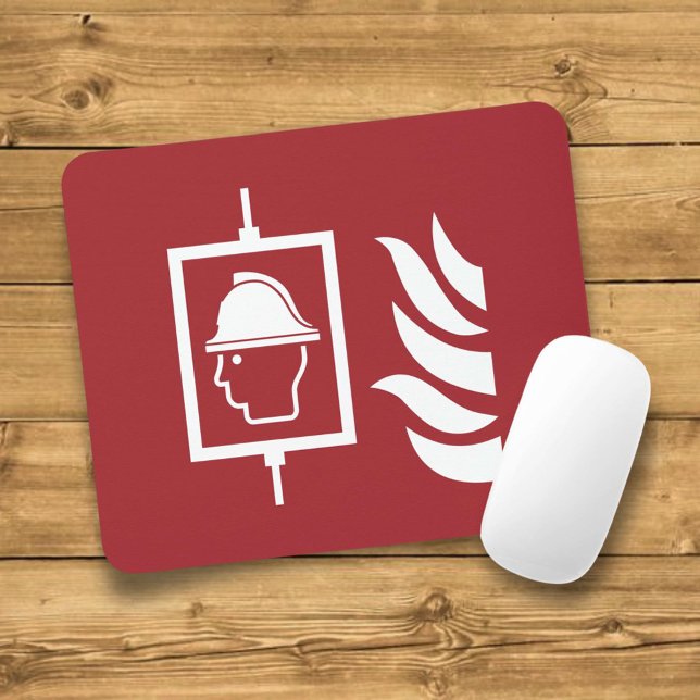 Alfombrilla De Ratón Rótulo de seguridad de los elevadores de incendios (Subido por el creador)