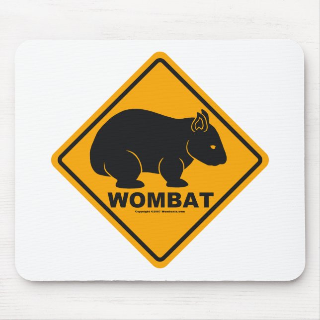 Alfombrilla De Ratón Rótulo de Wombat (Frente)