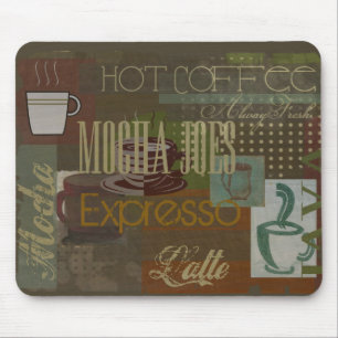 Alfombrilla De Ratón Rótulo del café de Joes de la moca