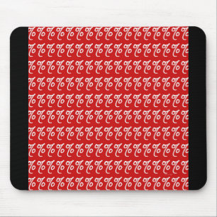 ALFOMBRILLA DE RATÓN RÓTULO DEL PORCENTAJE ROJO