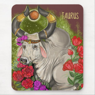 Alfombrilla De Ratón Rótulo del zodiaco del tauro