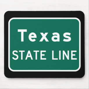 Alfombrilla De Ratón Rótulo Estatal de Línea de Carretera de Texas
