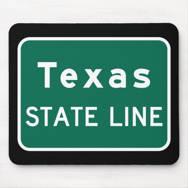 Alfombrilla De Ratón Rótulo Estatal de Línea de Carretera de Texas (Frente)