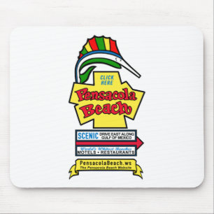 Alfombrilla De Ratón Rótulo Mousepad de la playa de Pensacola