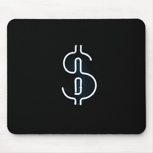 Alfombrilla De Ratón Rótulo Neon Dollar (Frente)