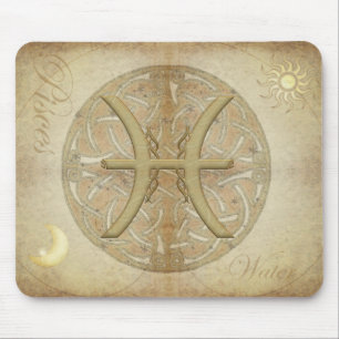 Alfombrilla De Ratón Rótulo Piscis Mousepad del zodiaco