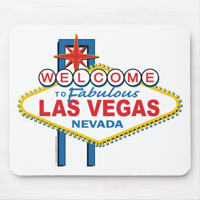Alfombrilla De Ratón Rótulo retro de Las Vegas (Frente)