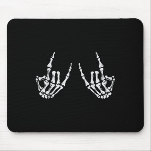Alfombrilla De Ratón Rótulo Rocker Rock Skeleton Halloween Disstume M
