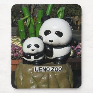 Alfombrilla De Ratón Rótulo Ueno Zoo Panda