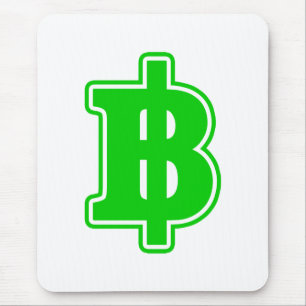 Alfombrilla De Ratón Rótulo VERDE BAHT ฿ dinero tailandés ฿