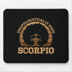 Alfombrilla De Ratón Rótulo Zodiac de mujer negra de cordón reina afro