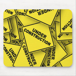 Alfombrilla De Ratón Rótulos de construcción en curso