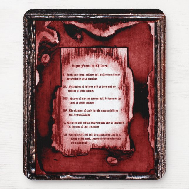 Alfombrilla De Ratón Rótulos De Los Niños (Frente)