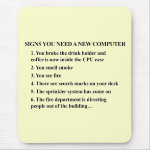 Alfombrilla De Ratón Rótulos que necesita un equipo nuevo 2
